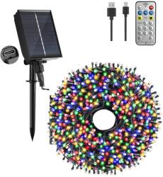 ProGarden 21 m-es 480 LED-es hybrid tölthető-napelemes fényfüzér, RGB színes, 8 világítási mód, időzíthető, távvezérlős (AEX100210)