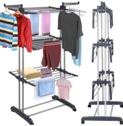 Sternhoff Gurulós fém 3 szintes ruhaszárító, 178 x 78 x 49 cm (SDH172) Ruhaszárító