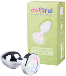 Desirel GlowPlug - világító anál plug - kicsi (ezüst) - erotikasziget