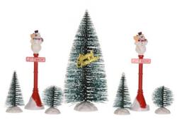  Tündérkert- karácsonyi dekor szett műanyag 2, 5x3, 5x11cm 7db/csomag zöld (22511)