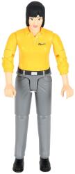 BRUDER Figurină femeie Bruder BWORLD tricou galben, pantaloni gri Figurina