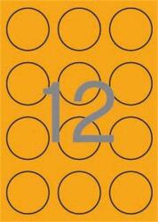 APLI Etikett, 60 mm kör, színes, APLI, neon narancs, 240 etikett/csomag - officeland