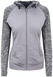 Just Cool Női sportos pulóver tarka ujjakkal - Szürke / szürke melírozott | XL (JC058-1000256029)