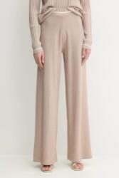 Liu Jo nadrág női, bézs, magas derekú széles, TA5035 MS014 - bézs M