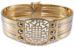 Ékszershop Áttört mintás bicolor férfi arany karreif (1236536)