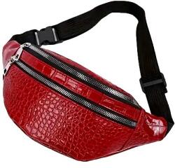  Női övtáska-krokko- Lakk- Piros- (vp163259)