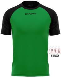 GIVOVA Capo Interlock gyermek póló 3XS fekete|zöld