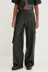 HUGO nadrág női, fekete, magas derekú cargo, 50534209 - fekete 38