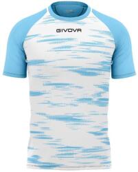GIVOVA Pixel sportpóló S - 100% poliészter fehér|kék