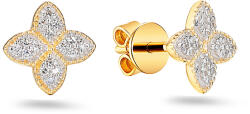 Heratis Forever Gyémánt négylevelű lóhere fülbevaló, 14 K sárga arany IZBR1490