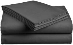 Cearsaf din bumbac gri inchis 140x240 cm
