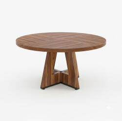 Dollcini Otthon Modern Kerek Étkezőasztal Dió Színben, 120 cm (WRH_XK00379)