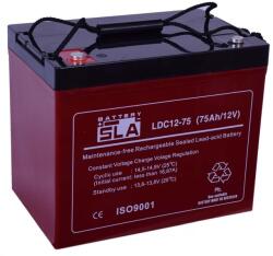 SLA 12V 75Ah Ciklikus Zselés akkumulátor LDC12-75 inverterhez akciós