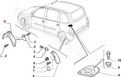FIAT eredeti Dobbetét bal első FIAT MULTIPLA (46511213)
