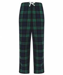 SF (Skinnifit) Pantaloni de pijama din flanelă pentru copii - Albastru închis / verde | 13 ani (SM083-1000294238)