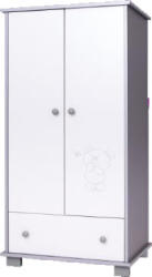 Drewex állószekrény macis+pillangó ezüst/fehér