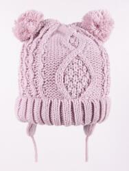 yo sapka CZZ-0417G 42-44 rózsaszín, kötött bojtos