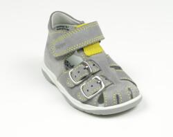 richter 2601 1112 6601 21 szürke/sárga csatos, tépős szandálc