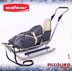 Adbor szánkó komplett szürke háttámla+bundazsák+tolókar