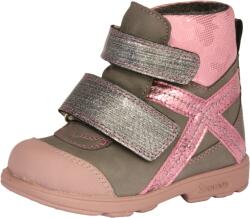 Szamos 1679-477492 26 texes bakancs szürke-ezüst-pink SUPI