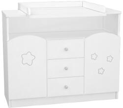 Timba Félix pelenkázó 106-os Fehér/csillagos