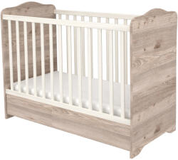 TIMBA Viki ágy+ágyneműtartó 60*120 Zárt végű Krém/fűz