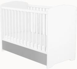 TIMBA Erik ágy+ágyneműtartó 70*140 Átalakítható Ezüst/fehér