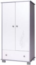 Drewex állószekrény csillagos ezüst/fehér