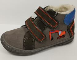 Szamos 1555-158310 19 fiú cipő szőrmebélés szürke-kék 2tépős