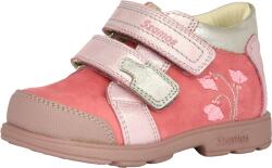 Szamos 1638-507492 30 2tépős bokacipő coral-pink-ezüst SUPI