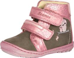 Szamos 1658-558110 18 2tépős bokacipő szürke-pink bélelt
