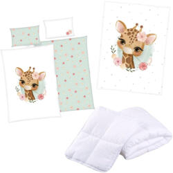  Zsiráfos ovis ágynemű szett virág (kuckó csomag)