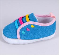 yo cipő OBO-0184G 3-9hó kék, színes fűzővel
