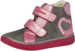 Szamos 1611-401612 27 szürke/pink 2tépős boka cipő