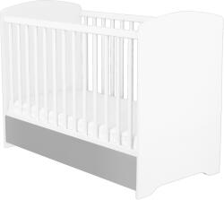 TIMBA Erik ágy+ágyneműtartó 60*120 Zárt végű Ezüst/fehér