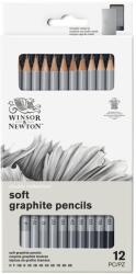 Winsor & Newton Grafitceruza készlet 12 db-os - puha Winsor & Newton