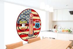 DIMEX ART Самозалепваща се флизелинова фототапета ретро бензиностанция 375 x 250 см