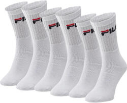 Fila Crew Tennis 6 pár zokni unisex fehér 43-46 fehér