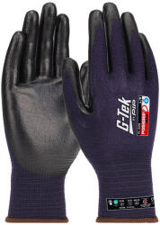 G-Tek G-TEK PosiGrip MAX 18G kötött, HPPE/nylon/spandex, PosiGripMax tenyérmártott munkavédelmi kesztyű - Fekete/Lila - 10/XL (GTEK-16-828-10)