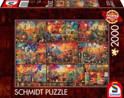 Schmidt Spiele - Kényeztető pihenés: utazás könyvekkel és borral 2000 darabos kirakó (59745)