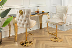 Queen Luxus bárszék Queen bézs bársony