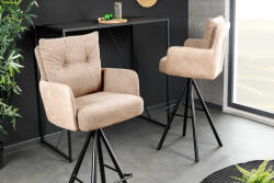 Maddison Stílusos kartámlás forgó bárszék Maddison II pezsgő bézs bársony / szövet