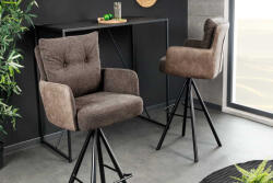 Maddison Stílusos kartámlás forgó bárszék Maddison II szürkésbarna taupe bársony / szövet