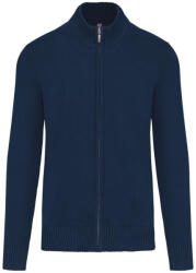 Kariban Férfi cipzáros vastag pamut kardigán, Kariban KA971, Navy-XL (ka971nv-xl)