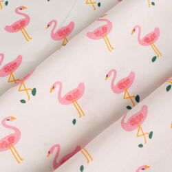 Takoy Pamut jersey JENNY 130g rózsaszín flamingók