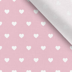 Takoy Jersey Takoy baby pink alapon 2 cm-es fehér szívecskék