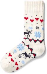 Vlnka Merino birkagyapjú zokni „rénszarvas szerelem természetes méret 35-37