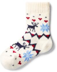 Vlnka Merino birkagyapjú gyermek zokni „rénszarvas szerelem természetes gyermek méretek 25-27