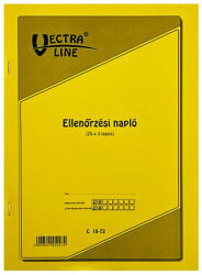 VECTRALINE Nyomtatvány ellenőrzési napló VECTRALINE A/4 álló 25x3 lapos (C18-72/V) - papir-bolt