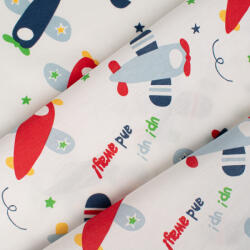 Takoy Pamut jersey JENNY 130g színes repülőgépek